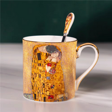 Load image into Gallery viewer, Luxury Bone China Coffee and Tea Set with The Kiss Art Design
