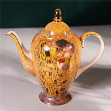 Load image into Gallery viewer, Luxury Bone China Coffee and Tea Set with The Kiss Art Design
