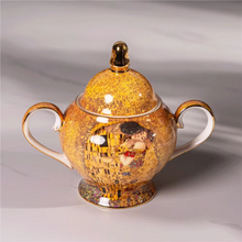 Load image into Gallery viewer, Luxury Bone China Coffee and Tea Set with The Kiss Art Design
