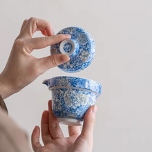 Load image into Gallery viewer, Portable Enamel Travel Tea Set with Teapot and Three Cups
