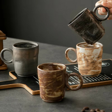 Load image into Gallery viewer, Japanese Retro Ceramic Mug 5oz Coarse Textured Coffee Cup
