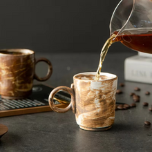 Load image into Gallery viewer, Japanese Retro Ceramic Mug 5oz Coarse Textured Coffee Cup
