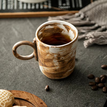 Load image into Gallery viewer, Japanese Retro Ceramic Mug 5oz Coarse Textured Coffee Cup
