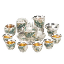 Load image into Gallery viewer, Handmade Pure Silver Tea Bowl with Cover
