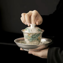 Load image into Gallery viewer, Handmade Pure Silver Tea Bowl with Cover
