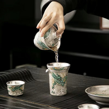 Load image into Gallery viewer, Handmade Pure Silver Tea Bowl with Cover
