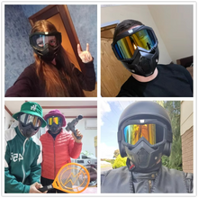 Load image into Gallery viewer, Dustproof Adjustable Motorcycle Goggles with Breathable Full Face Protection
