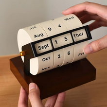 Load image into Gallery viewer, Perpetual Flip Desktop Calendar with Rotating Date and Week Display
