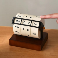 Load image into Gallery viewer, Perpetual Flip Desktop Calendar with Rotating Date and Week Display

