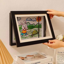 Load image into Gallery viewer, Magnetic Front-Opening Kids Art Frame for Drawings, Photos and Posters
