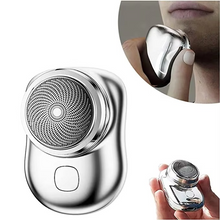 Load image into Gallery viewer, Portable USB Electric Face Shaver for Men, Rechargeable Mini Beard Trimmer, Pocket Size Washable Razor
