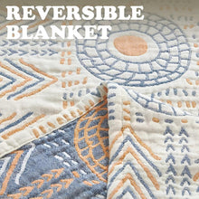 Load image into Gallery viewer, Reversible Cotton Throw Blanket, Dual-Sided Cozy Comfort
