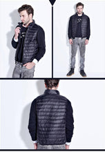 Load image into Gallery viewer, Down Vest with Full Zip Closure and Stand Up Collar for Men
