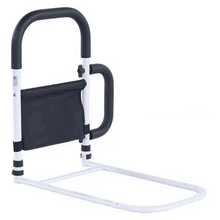 Load image into Gallery viewer, Steel Bedside Support Handle with Padded Hand Grip and Strap Mount for Home Bedrooms
