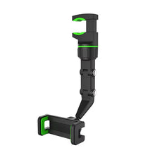 Load image into Gallery viewer, Rearview Mirror Phone Holder with 360 Degree Rotation and Silicone Grip for 4 to 6.5in Phones
