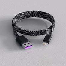 Load image into Gallery viewer, Self Coiling Magnetic Charging Cable with Interchangeable Tips and Braided Protection
