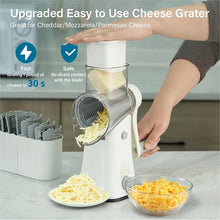 Load image into Gallery viewer, 5-in-1 Rotary Cheese Grater - Veggie Slicer &amp; Shredder
