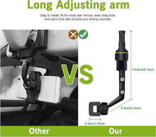 Load image into Gallery viewer, Rearview Mirror Phone Holder with 360 Degree Rotation and Silicone Grip for 4 to 6.5in Phones
