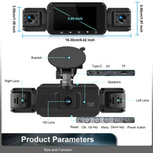 Load image into Gallery viewer, Four Camera Car Dash Cam with Infrared Night Vision and App Control
