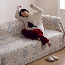 Load image into Gallery viewer, Reversible Cotton Throw Blanket, Dual-Sided Cozy Comfort
