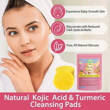 Load image into Gallery viewer, 40Pcs Turmeric Kojic Acid Exfoliating Cleansing Pads
