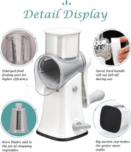 Load image into Gallery viewer, 5-in-1 Rotary Cheese Grater - Veggie Slicer &amp; Shredder
