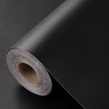Load image into Gallery viewer, Pure Black Matte Waterproof Removable Self Adhesive Wallpaper for Walls and Furniture
