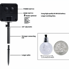Load image into Gallery viewer, Solar Powered Waterproof Crystal Globe Lights
