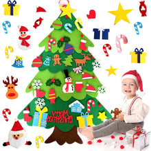 Load image into Gallery viewer, DIY Felt Christmas Tree with Felt Christmas Ornaments
