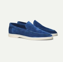 Load image into Gallery viewer, Slip-On Suede Loafers with Hand Stitched Craftsmanship and Padded Collar

