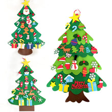 Load image into Gallery viewer, DIY Felt Christmas Tree with Felt Christmas Ornaments
