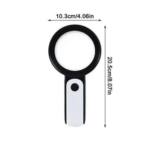 Load image into Gallery viewer, Handheld 30x Magnifier with Built In LED Lights and a Lightweight One Hand Grip
