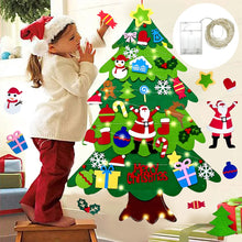 Load image into Gallery viewer, DIY Felt Christmas Tree with Felt Christmas Ornaments
