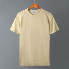 Load image into Gallery viewer, Mens Fine Gauge Ribbed Crewneck Knit with Flat Seams and Tailored Fit
