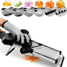 Load image into Gallery viewer, Adjustable Stainless Steel Mandoline Slicer – Durable Kitchen Essential
