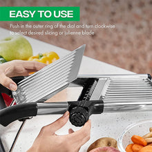 Load image into Gallery viewer, Adjustable Stainless Steel Mandoline Slicer – Durable Kitchen Essential
