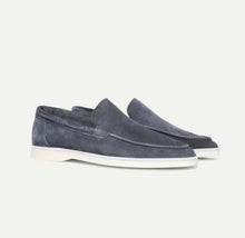 Load image into Gallery viewer, Slip-On Suede Loafers with Hand Stitched Craftsmanship and Padded Collar
