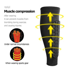 Load image into Gallery viewer, Honeycomb Soccer Shin Guards with Compression Support and Moisture Wicking
