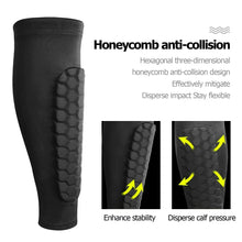 Load image into Gallery viewer, Honeycomb Soccer Shin Guards with Compression Support and Moisture Wicking
