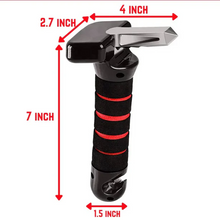 Load image into Gallery viewer, Car Door Latch Handle with a Stainless Steel Core and Contoured Grip in Blue or Red
