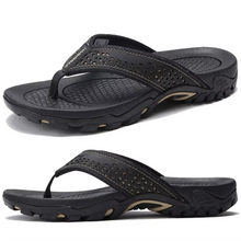 Load image into Gallery viewer, Mens Athletic Flip Flops with Contoured Footbed and Rubber Grip Sole

