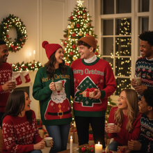 Load image into Gallery viewer, Cozy Christmas Couple Sweater – Soft Knit Pullover for Men and Women
