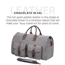 Load image into Gallery viewer, Convertible Garment Duffle Bag with Dual Buckles and Shoe Compartment
