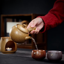 Load image into Gallery viewer, Japanese Style Side Handle Handmade Pottery Teapot 12oz
