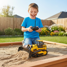 Load image into Gallery viewer, Remote Control Bulldozer, 11 Channel Heavy Duty Electric Construction Toy for Kids
