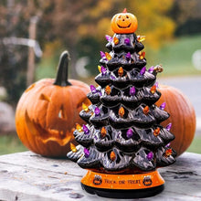 Load image into Gallery viewer, Illuminated Beaded Tree with Purple and Orange Lights for Halloween Christmas Decor
