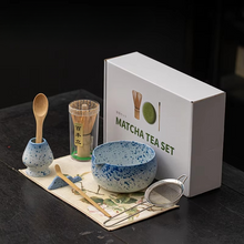 Load image into Gallery viewer, Petal Matcha Set Handcrafted Glazed Matcha Kit with Bowl Whisk and Tools in Luxury Gift Box
