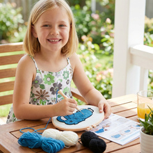 Load image into Gallery viewer, Beginner Embroidery Craft Kit with Punch Needle and Yarn

