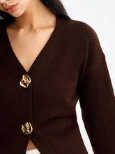 Load image into Gallery viewer, Button Front Knit Cardigan with Regular Fit and Medium Stretch
