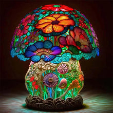 Load image into Gallery viewer, Enchanting Stained Glass Table Lamp - DreamGlow-Flower bush-Nora Luxe
